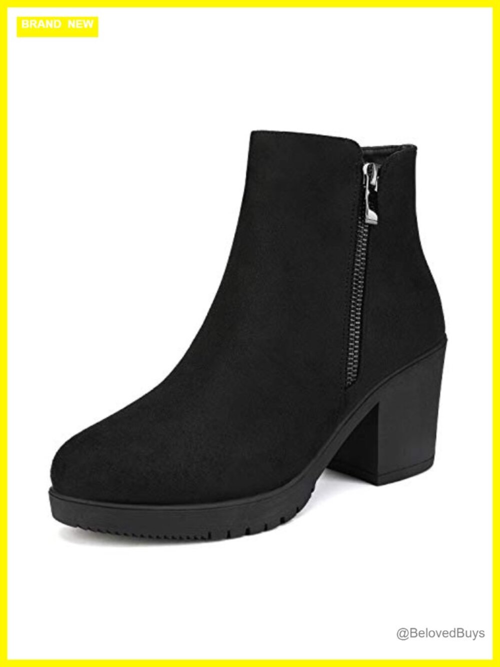 Women's Ankle Boots Chunky Heel Platform Fall Heeled Short Booties Shoes Vegan